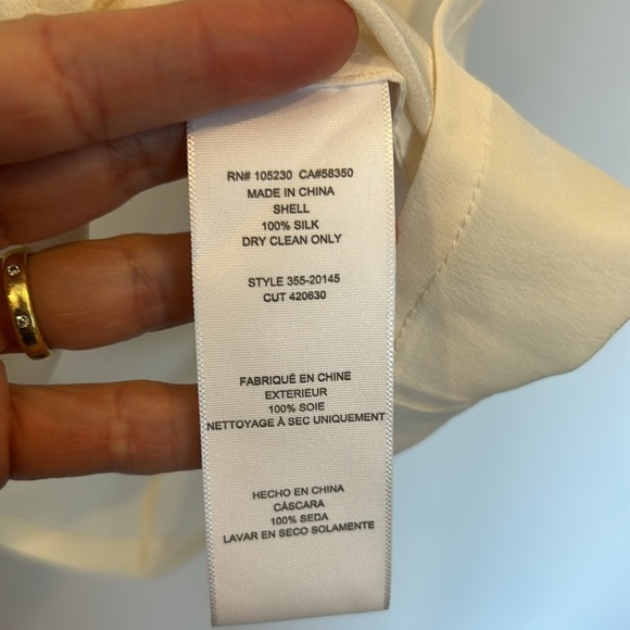 Joie Silk Alicia Racerback Tank Ivory NWT - Picture 7 of 10